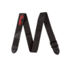 Fender Fender® Logo Strap, Black/Red Logo, 2"