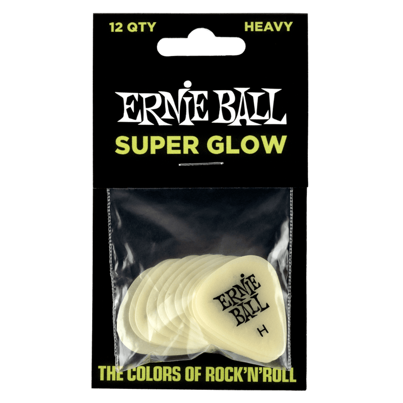 Ernie Ball Picks Superglow Heavy x12