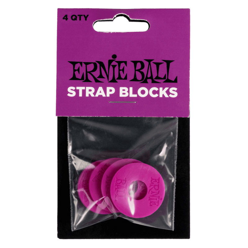 Ernie Ball Strap Blocks 4Pk - Purple