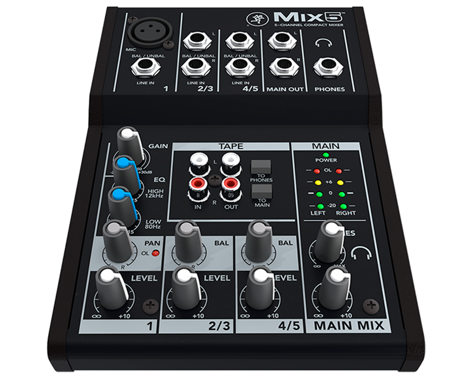 Mackie Mix5 5-channel Compact Mixer