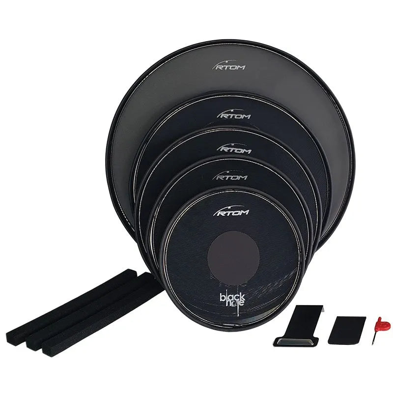 Rtom 10 12 16 22 + 14" Fusion Plus Combo Pack Black Hole Practice