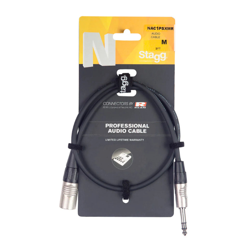 Stagg 1M Stereo Cable - NAC1PSXMR