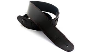 DSL 2.5" Strap Black Brown Stitch