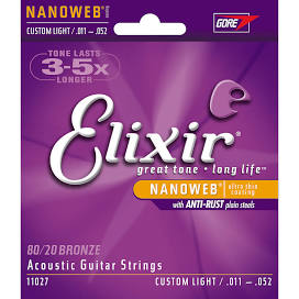 Elixir Acoustic Nano Custom 80/20 11- 52