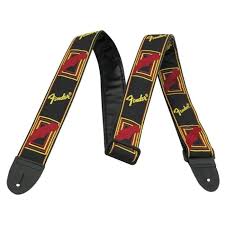 Fender Strap 2" Mono Blk/YLW/Red