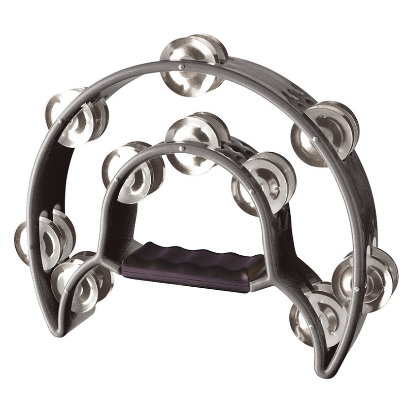 Stagg Tambourine Cutaway 20 Jingles Bk