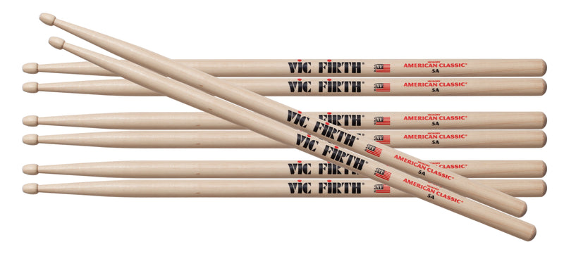 Vic Firth 5A Wood 4 Pack
