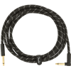 Fender Deluxe Series Instrument Cable, Straight/Angle, 10', Black Tweed