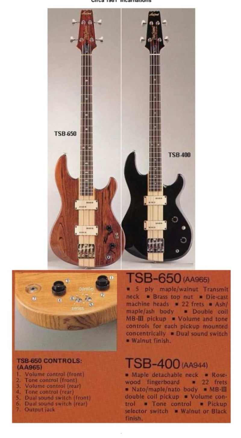 Aria Pro II Thor Sound Bass TSB 400 -‘Vintage Japan’
