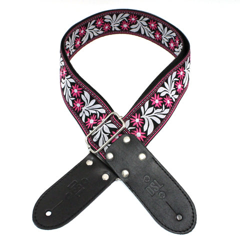 DSL Jacquard Strap Flower Fuchsia