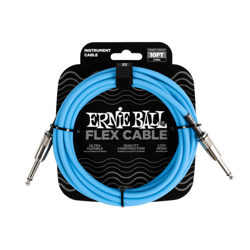 Ernie Ball 10ft Flex Inst Cable / Blue