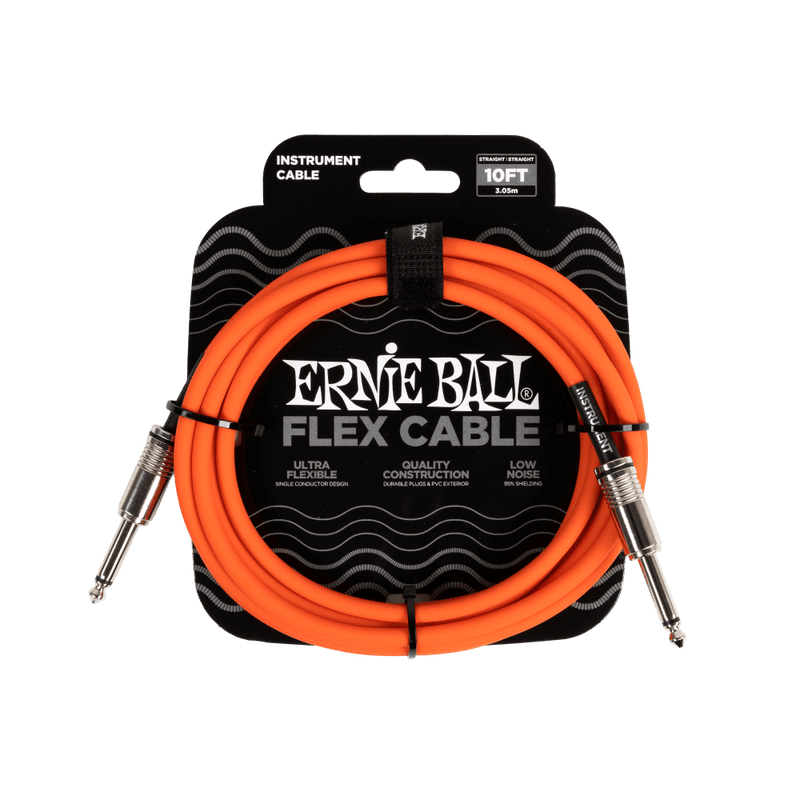 Ernie Ball 10ft Flex Inst Cable / Orange