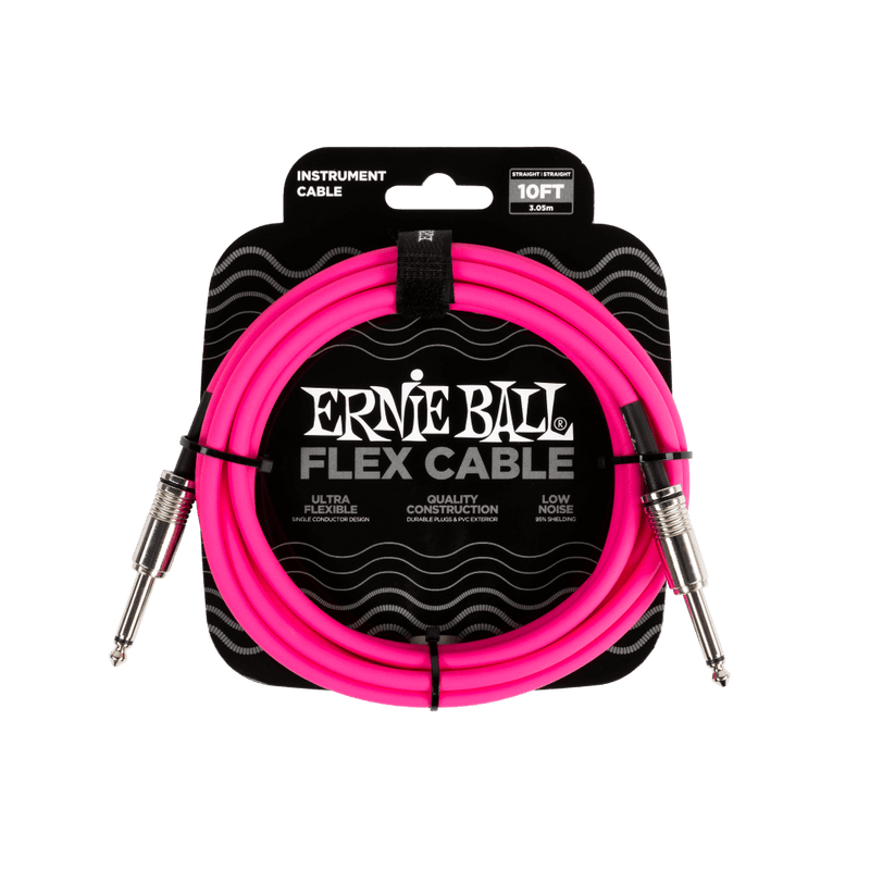 Ernie Ball 10ft Flex Inst Cable / Pink