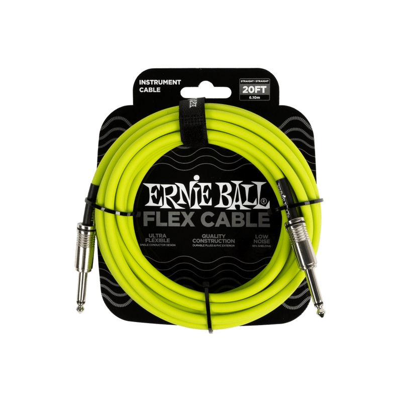 Ernie Ball 20ft Flex Inst Cable / Green