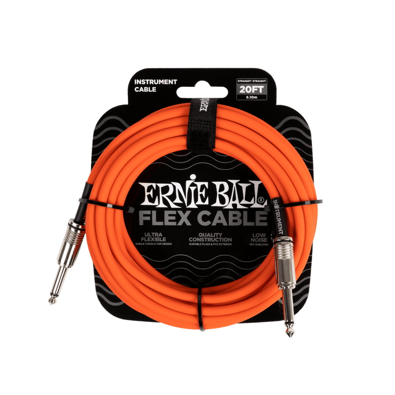 Ernie Ball 20ft Flex Inst Cable / Orange
