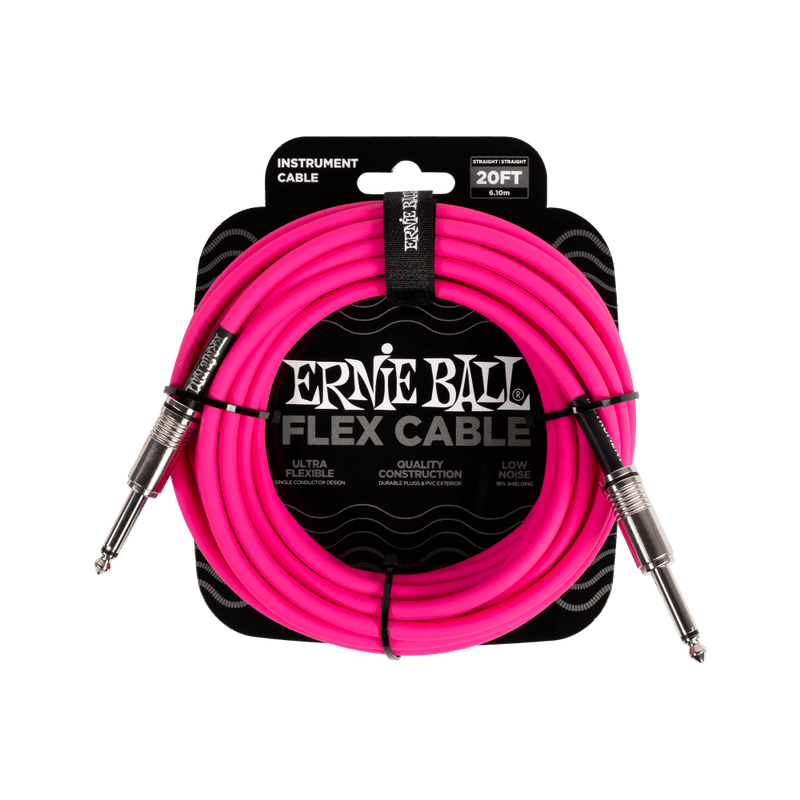 Ernie Ball 20ft Flex Inst Cable / Pink