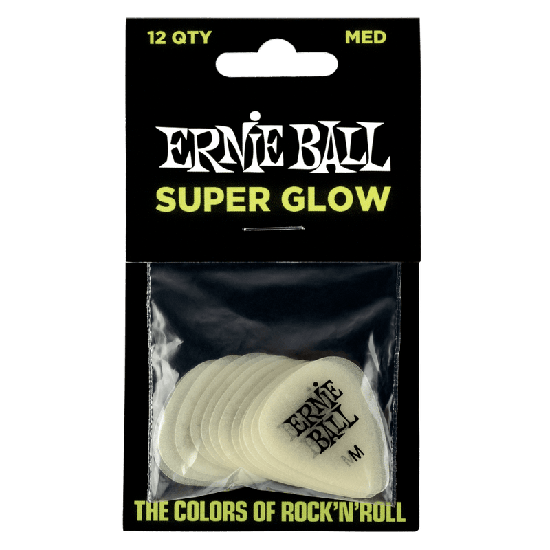 Ernie Ball Picks Superglow Medium  x12