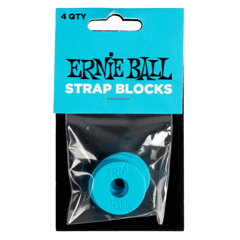 Ernie Ball Strap Blocks 4pk - Blue