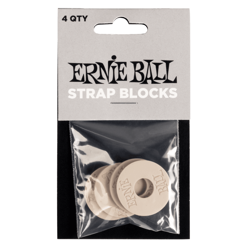 Ernie Ball Strap Blocks 4pk - Grey