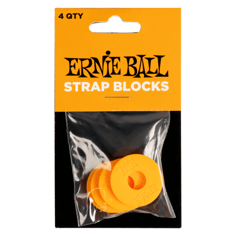 Ernie Ball Strap Blocks 4pk - Orange