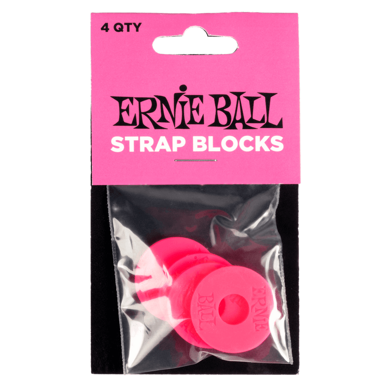 Ernie Ball Strap Blocks 4pk - Pink