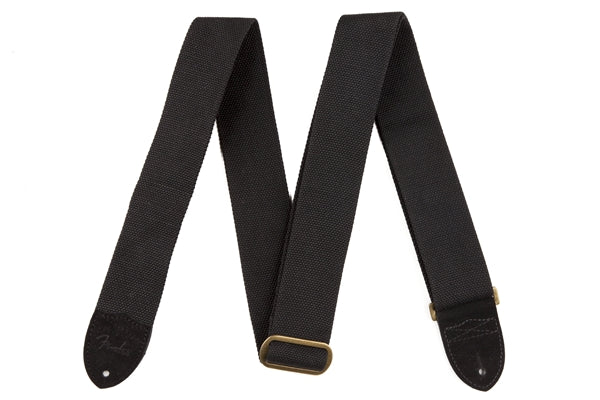 Fender Cotton/Leather Strap Black 2"