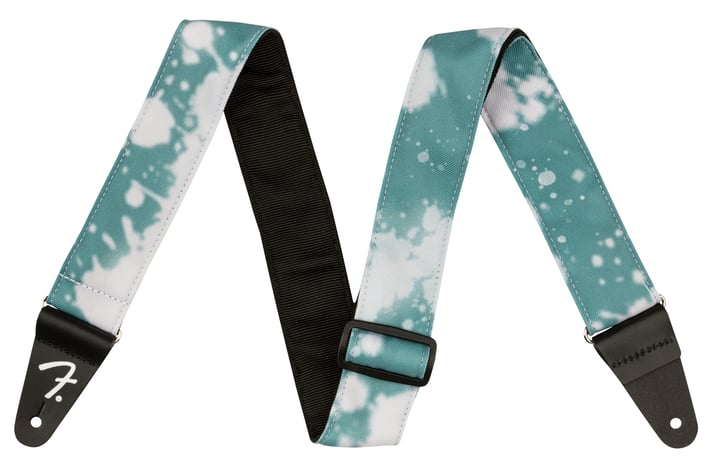 Fender Tie Dye Acid Wash Strap Teal 2"