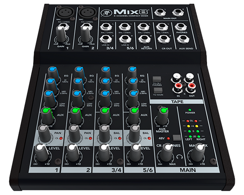 Mackie Mix8 8-channel Compact Mixer