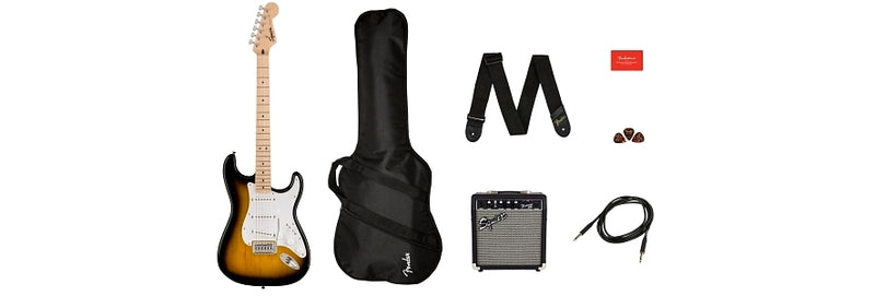 Squier Sonic Strat Pk w/10G Amp SB