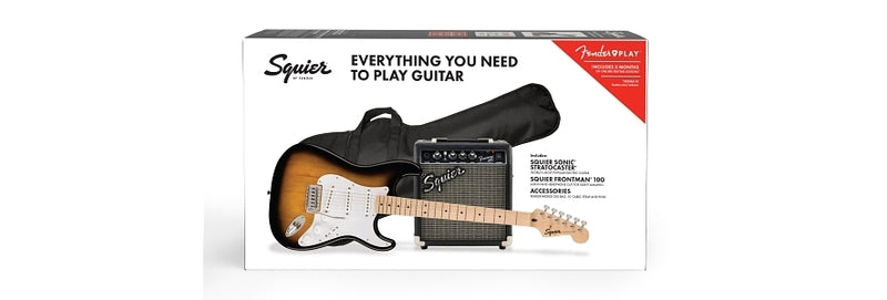 Squier Sonic Strat Pk w/10G Amp SB