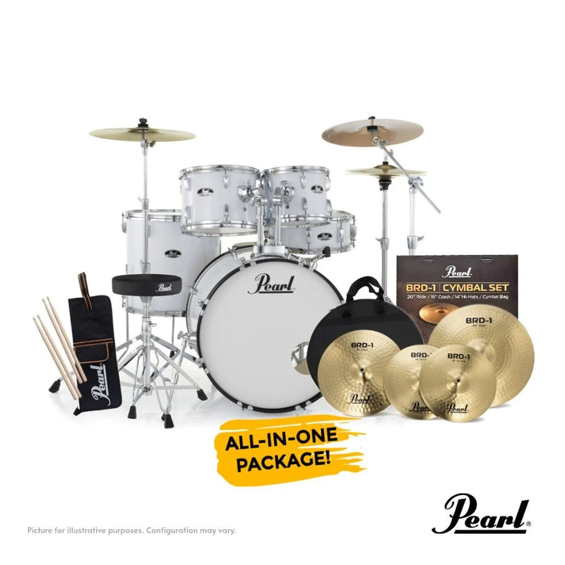 Pearl RS Package 22"5pcs F/Plus Pure White