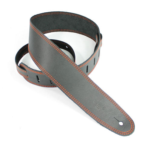 DSL 2.5"  Strap Black Orange Stitch
