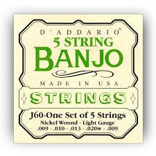 D Addario J60 Banjo Strings Light